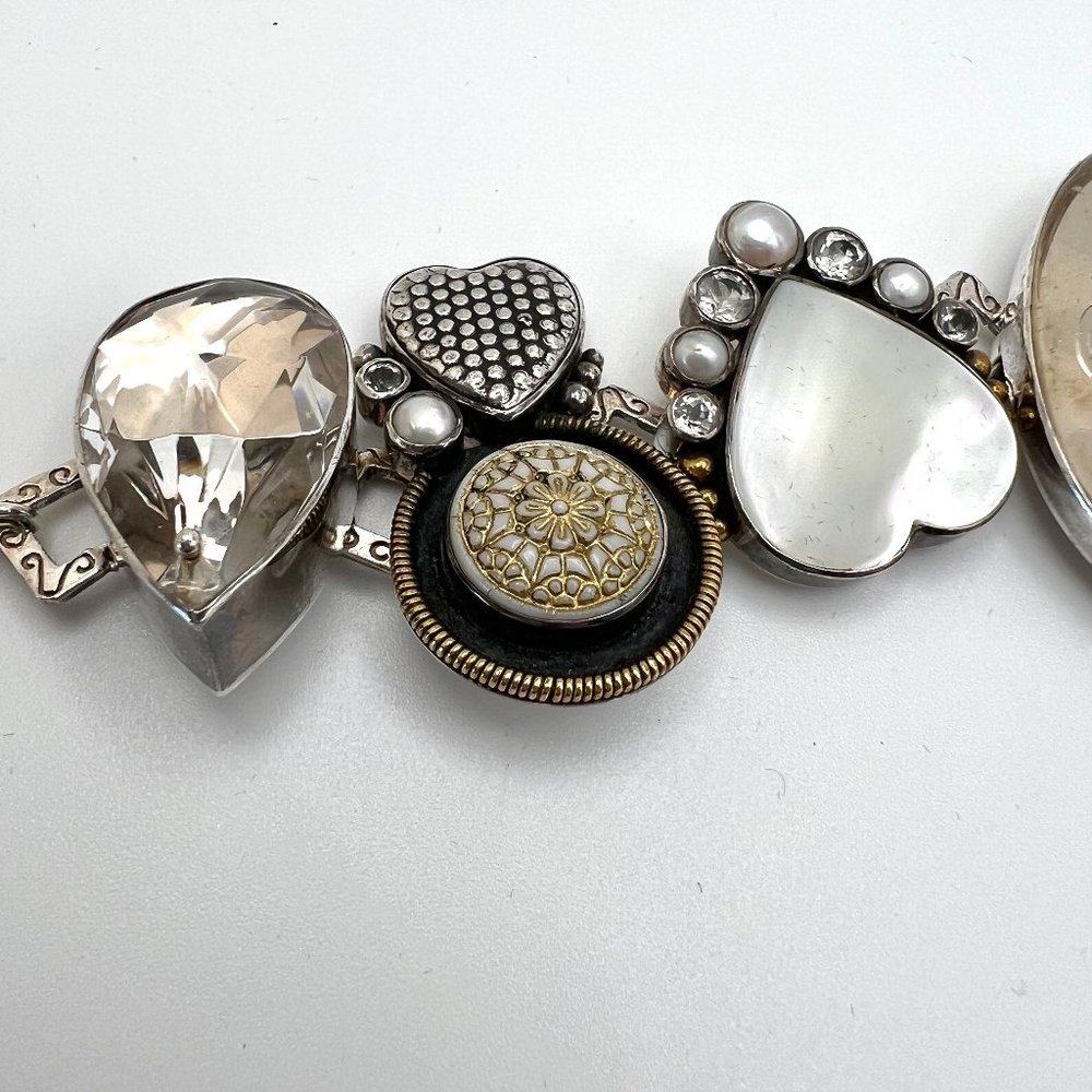 Mars & Valentine Sterling Quartz Pearl Cupid Bracelet - Picture 4 of 9